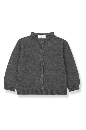 Cardigan Nina in lana merino grigio 1+IN THE FAMILY KIDS | NINABBGREY